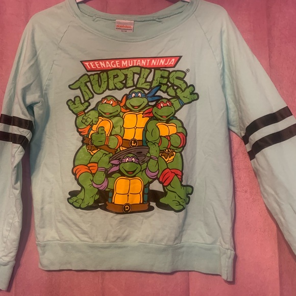 Nickelodeon Teenage Mutant Ninja Turtles Long Sleeve Shirt size Women’s Medium - Picture 2 of 6